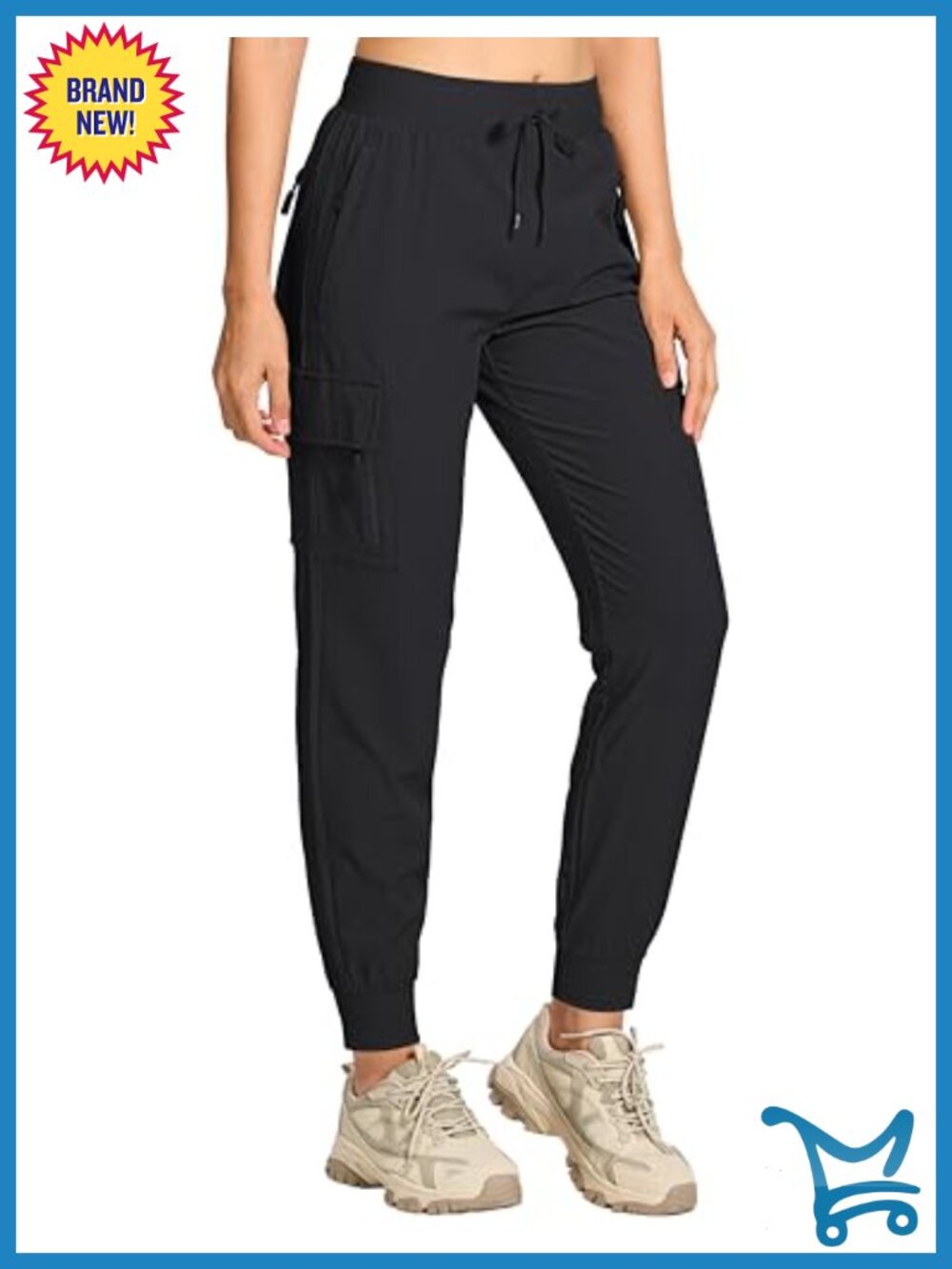 Cargo Joggers Hiking Pants High Waisted Quick Dry Water Resistant Tapered